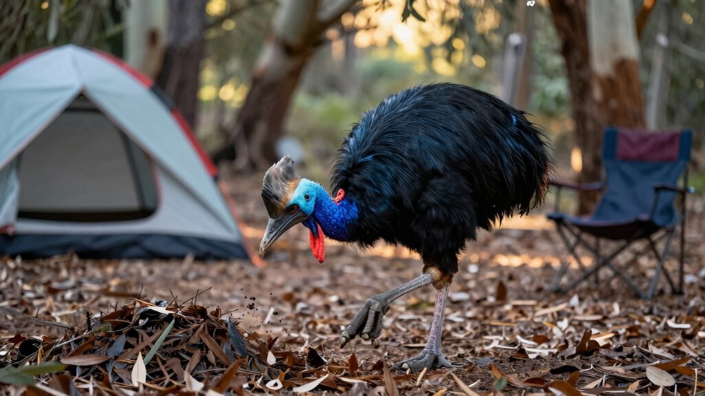 aggressive brush turkeys nocturnal camp