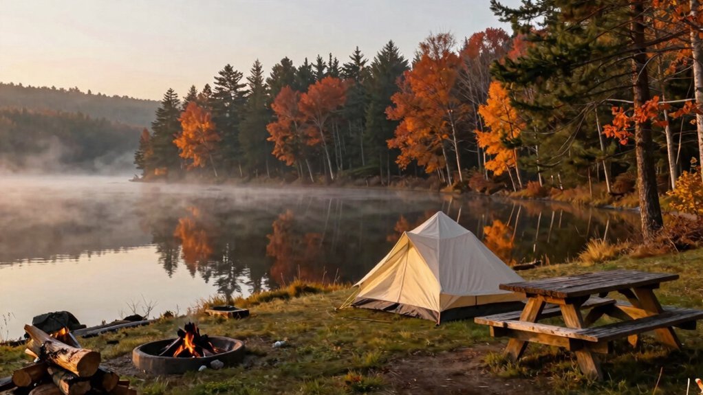 alpine camping defies winter shutdown