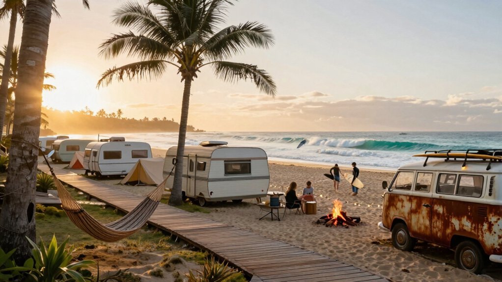 beachfront camping at first sun holiday park