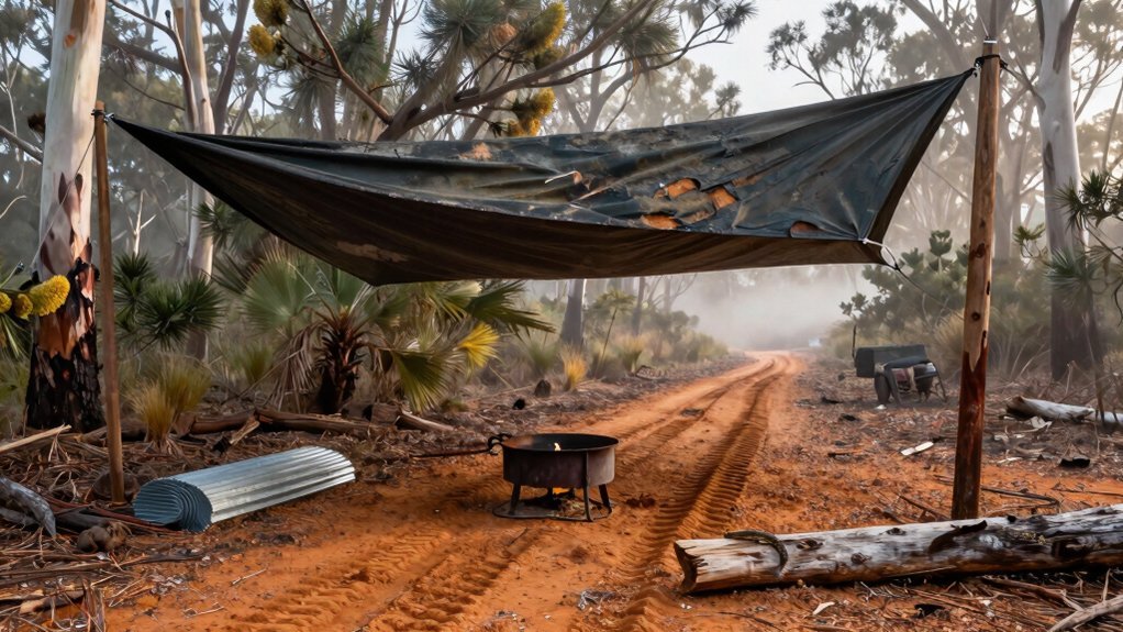 bush stealth camping under stars