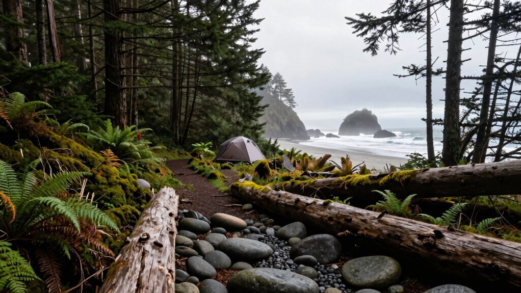 coastal rainforest meets shoreline
