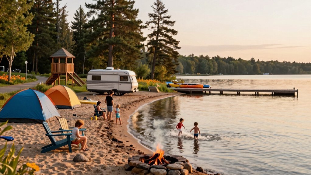 family friendly cabins kid programs gentle beach