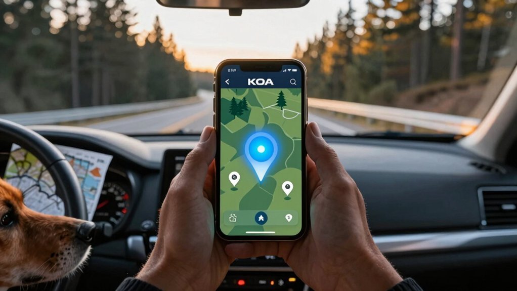 find koa campsites in seconds