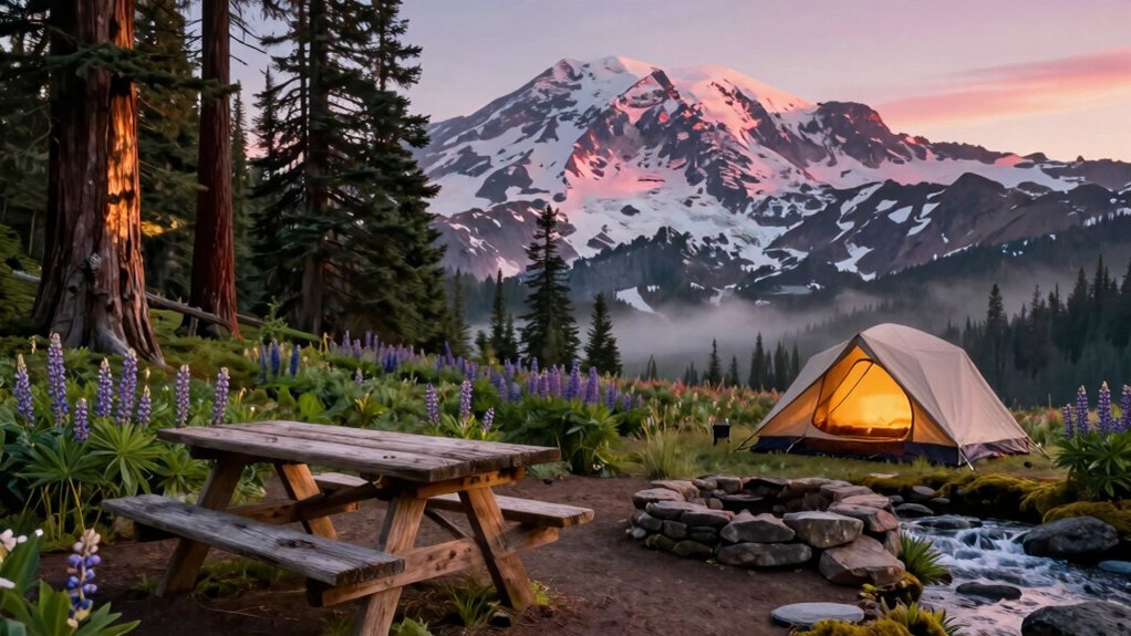 paradise meadows beckons dawn hikers