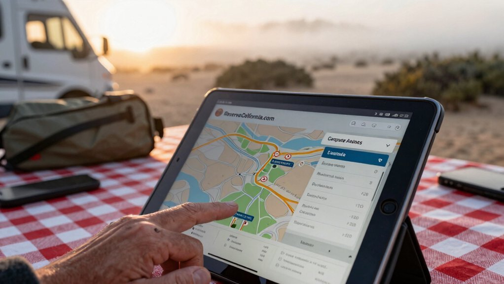 reservecalifornia booking window urgency