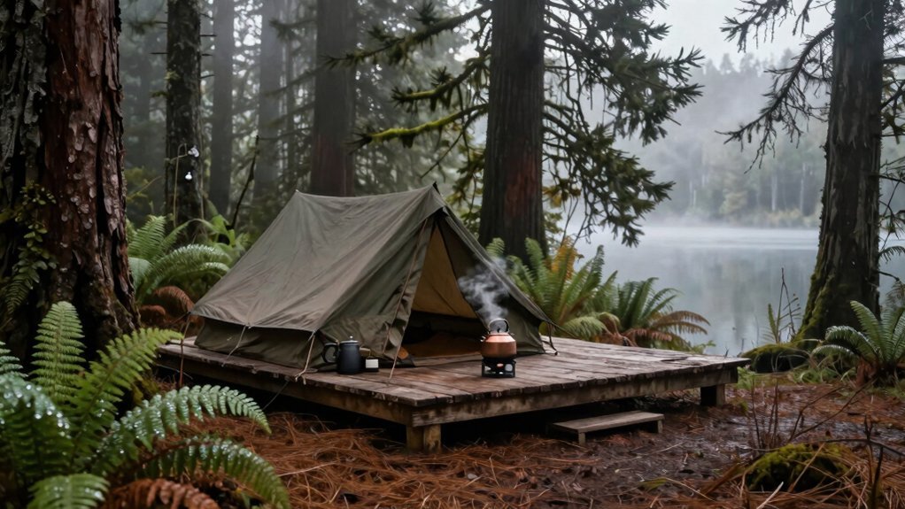 secluded forest quiet and healing