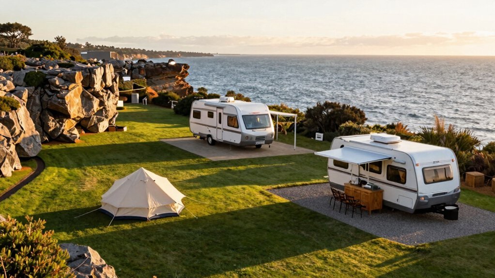 tent vs caravan vs camper site sizing matters