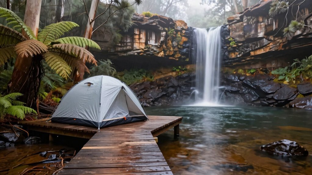 waterfall adjacent serene soul reviving